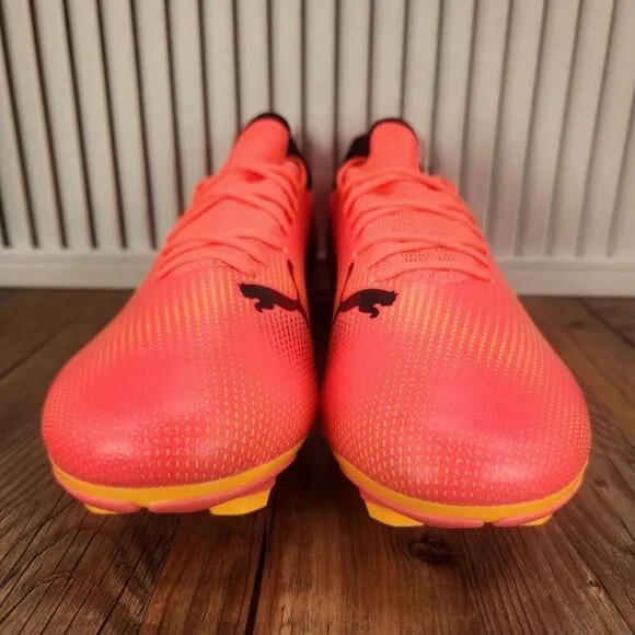 PUMA Future 7 Play FG/AG 107723 03 Mens 11.5 Sunset Glow Black Soccer Cleats NEW
