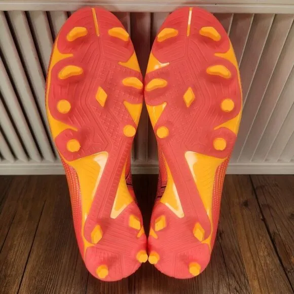 PUMA Future 7 Play FG/AG 107723 03 Mens 11.5 Sunset Glow Black Soccer Cleats NEW