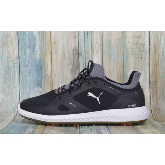 Puma Ignite Pwradapt Caged Golf Cleats Men's Size 10 Black Shoes 189891 02