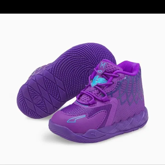 Puma LaMelo Ball Purple Tennis Shoes MB.01 NIBToddler Size 5c.