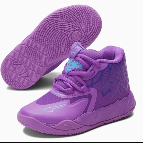 Puma LaMelo Ball Purple Tennis Shoes MB.01 NIBToddler Size 5c.