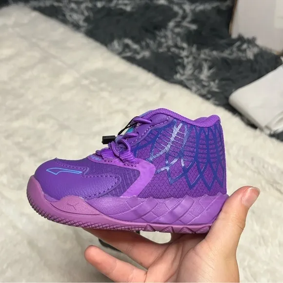 Puma LaMelo Ball Purple Tennis Shoes MB.01 NIBToddler Size 5c.