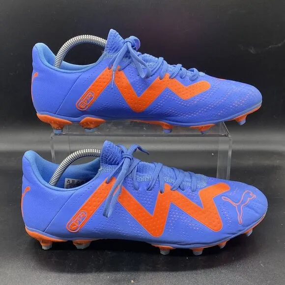 Puma men’s Future Play FG/AG Blue Orange Soccer Cleats Size 10.5