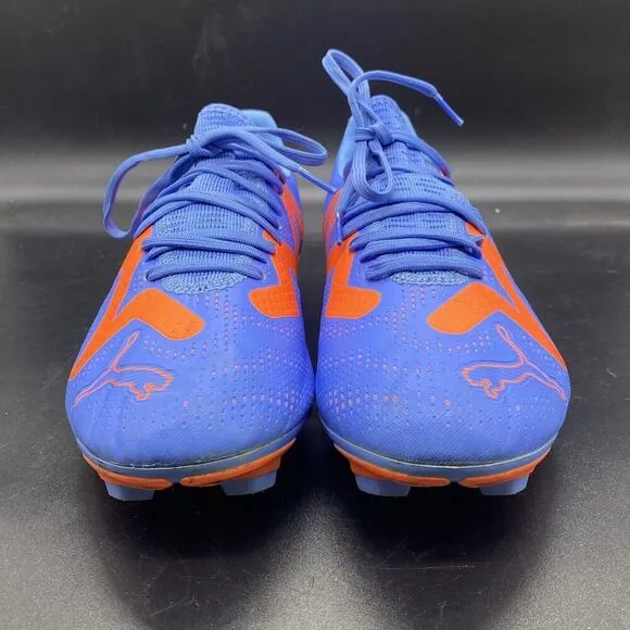 Puma men’s Future Play FG/AG Blue Orange Soccer Cleats Size 10.5