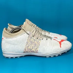 Puma Mens Future TT Soccer Cleats White/Orange 106392-03 Athletic Shoes Sz 11.5