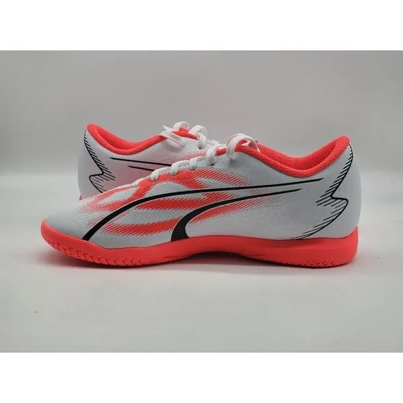Puma Men's Soccer Shoes Size 7 US 6 UK 39 EUR Made In Cambodia Orange &amp; White