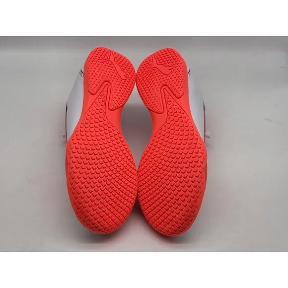 Puma Men's Soccer Shoes Size 7 US 6 UK 39 EUR Made In Cambodia Orange &amp; White