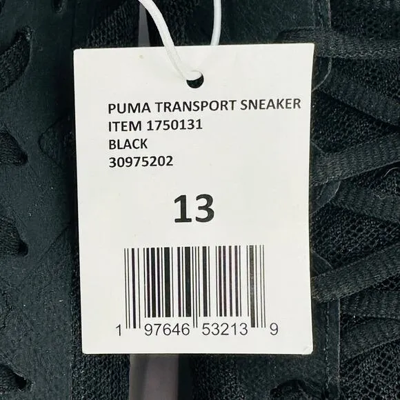 Puma Men's Transport Road Running Shoes Puma Black-Puma White 1750131 Size 13