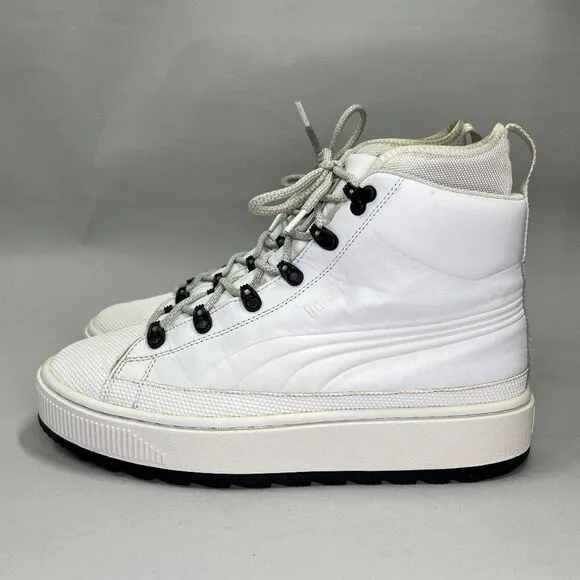 Puma Men's Size 10 The Ren Boot White Leather High Top Sneakers