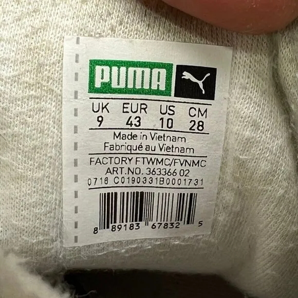 Puma Men's Size 10 The Ren Boot White Leather High Top Sneakers