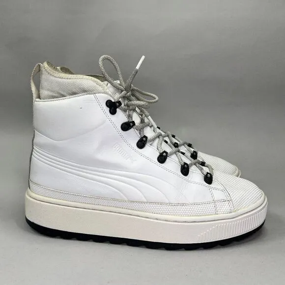 Puma Men's Size 10 The Ren Boot White Leather High Top Sneakers