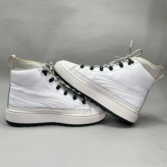 Puma Men's Size 10 The Ren Boot White Leather High Top Sneakers