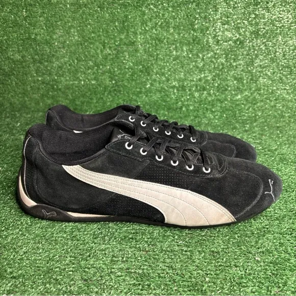 Puma Speed Cat Suede Low Top Vintage Y2K Shoes Black White Mens Size 13