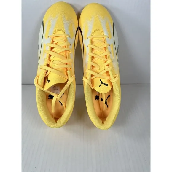Puma Ultra Play FG/AG Soccer Cleats Yellow White Black Men’s Size 12 107423-04