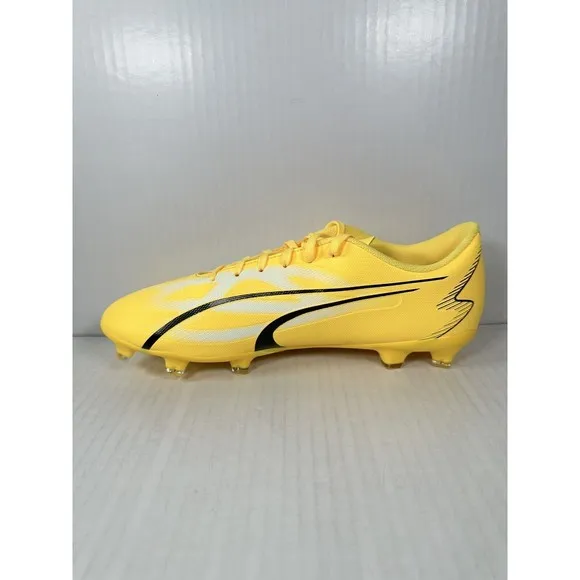 Puma Ultra Play FG/AG Soccer Cleats Yellow White Black Men’s Size 12 107423-04