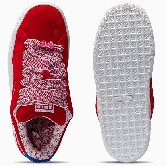 PUMA x HELLO KITTY® AND FRIENDS Suede XL Red Bow shoes women’s sizing new in box