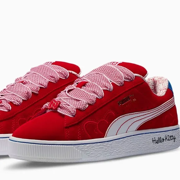 PUMA x HELLO KITTY® AND FRIENDS Suede XL Red Bow shoes women’s sizing new in box