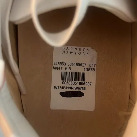 Rag &amp; Bone Kent White Leather Espadrille Platform Sneakers 36.5 | 6.5 Reg. $350