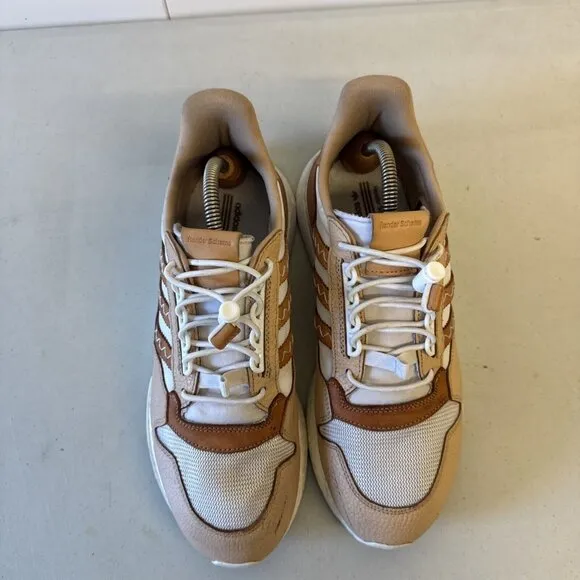 Rare Hender Scheme Adidas Beige Leather White Shoes Trainers Mens UK 10 US 10.5