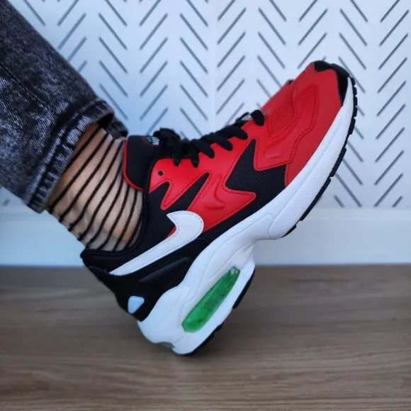 🤩Rare Nike Air Max 2 Light Womens shoes 7.5 Sneakers Red Green A01741-003 New