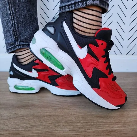🤩Rare Nike Air Max 2 Light Womens shoes 7.5 Sneakers Red Green A01741-003 New
