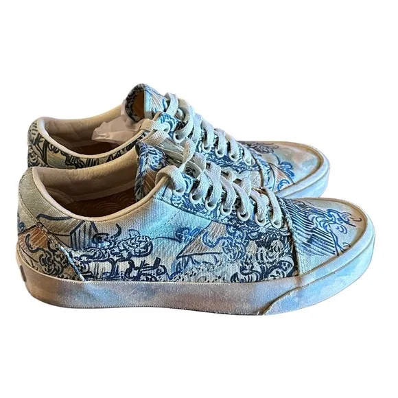 RARE Vans Old Skool Van Gogh Old Vineyard Unisex Mid Top Size 7M/8.5W​​​
