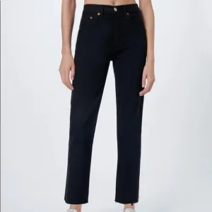 Re/Done High Rise Stove Pipe Jeans