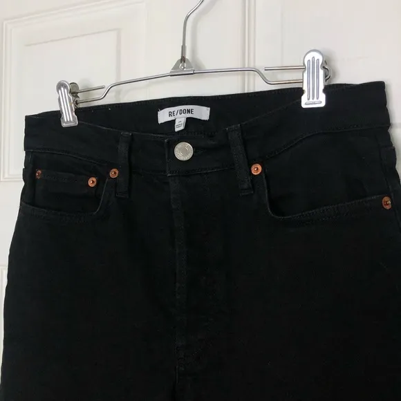 Re/Done High Rise Stove Pipe Jeans
