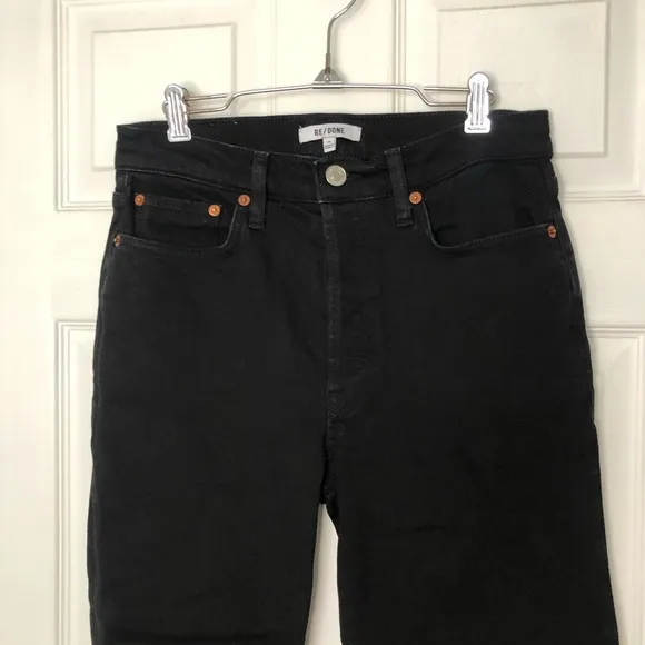 Re/Done High Rise Stove Pipe Jeans