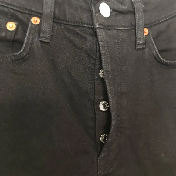 Re/Done High Rise Stove Pipe Jeans