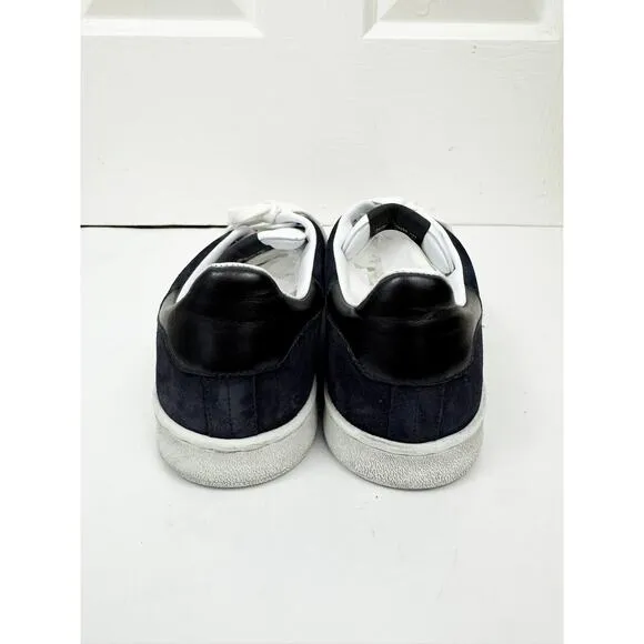RE/DONE MEN'S NAVY SUEDE TENNIS SHOES SNEAKERS