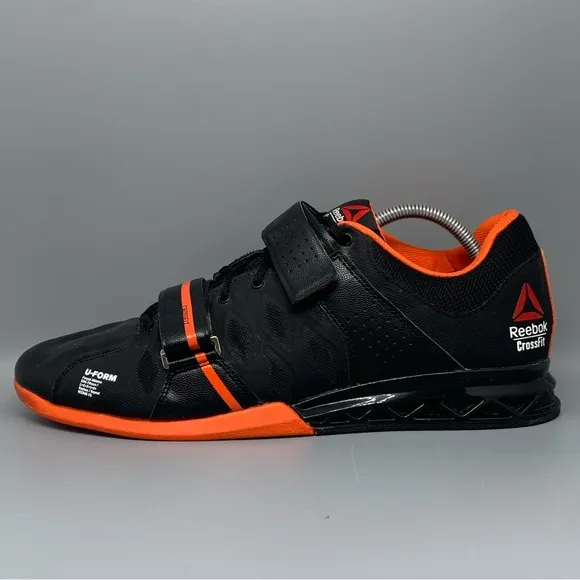 Reebok Crossfit Lifter 2.0 Black Orange Shoes Men's Sz 12