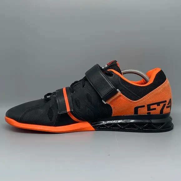 Reebok Crossfit Lifter 2.0 Black Orange Shoes Men's Sz 12