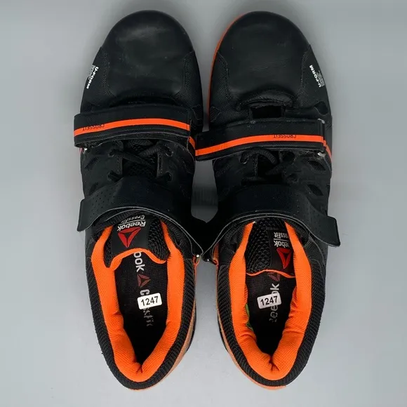 Reebok Crossfit Lifter 2.0 Black Orange Shoes Men's Sz 12