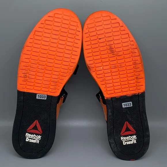 Reebok Crossfit Lifter 2.0 Black Orange Shoes Men's Sz 12