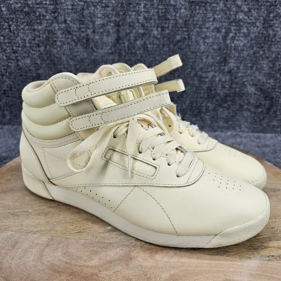Reebok Freestyle F/S Hi Top Women's Size 9 Pastel Yellow High Athletic Shoes