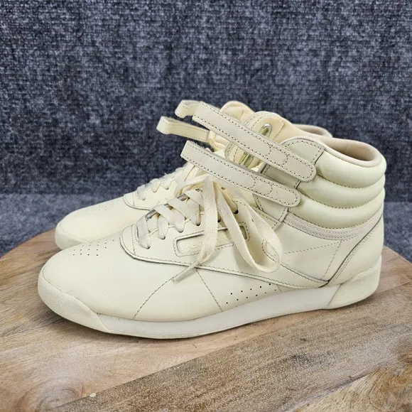 Reebok Freestyle F/S Hi Top Women's Size 9 Pastel Yellow High Athletic Shoes