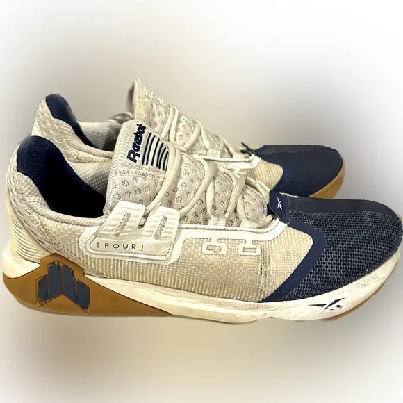 Reebok JJ Watt IV 4 Shoes TRAINING Sneakers Chalk White Navy Mens 11.5 Lace Up