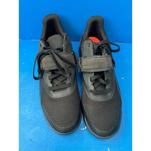 Reebok Lifter PR II Black Orange Men’s Weightlifting Cross Training Shoes FY3830