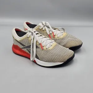 Reebok Men's Size 7 US GUC Nano 9 White Beige Red Crossfit Workout Gym Sneakers