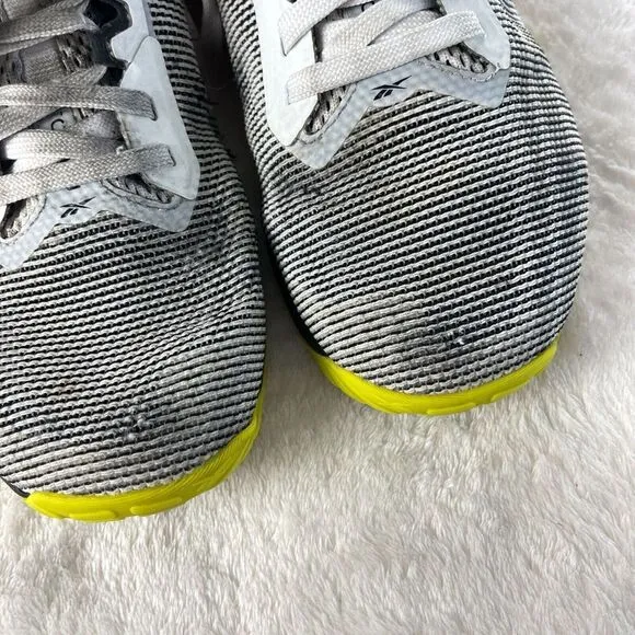 Reebok Nano X1 Grit Sneaker Shoes Mens‎ Sz 9.5 White Black Pink Lace Up Athletic