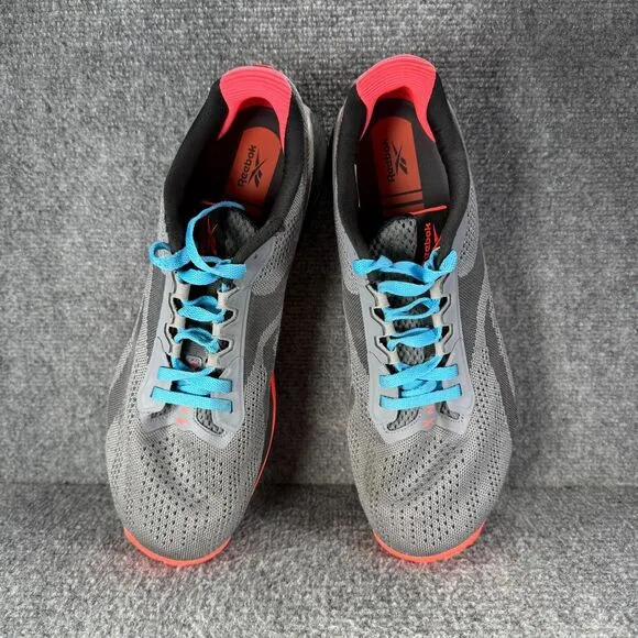 Reebok Nano X1 Mens 11.5 Shoes Gray Orange Cross Training Crossfit Gym Lifting
