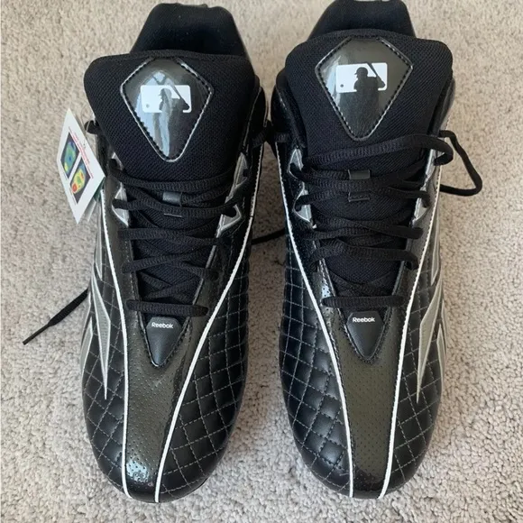 Reebok NWT Baseball Cleats Shoes Mens Black Size 12 Hardlink