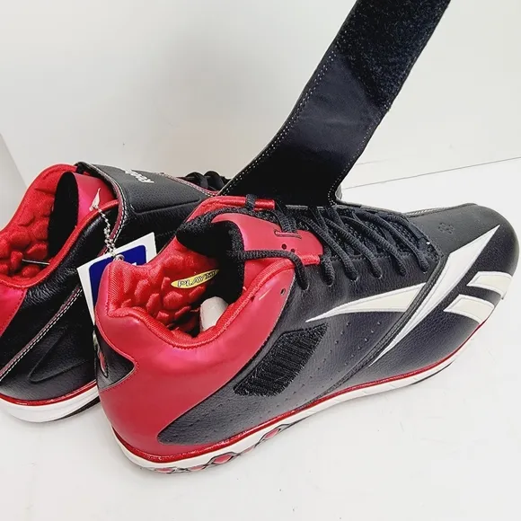 Reebok RB809KTS Authentic Collection Black and Red Softball Baseball Cleats 14