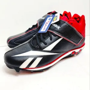 Reebok RB809KTS Authentic Collection Black and Red Softball Baseball Cleats 14