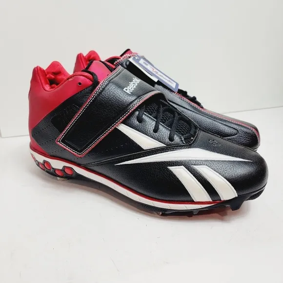Reebok RB809KTS Authentic Collection Black and Red Softball Baseball Cleats 14