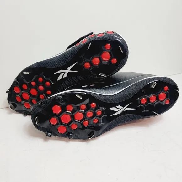 Reebok RB809KTS Authentic Collection Black and Red Softball Baseball Cleats 14