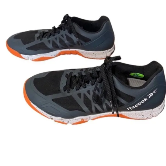 Reebok Stability Sneakers Speed TR Crossfit Focused Gray Orange White Athletic