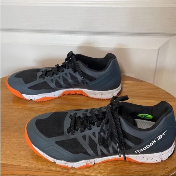 Reebok Stability Sneakers Speed TR Crossfit Focused Gray Orange White Athletic