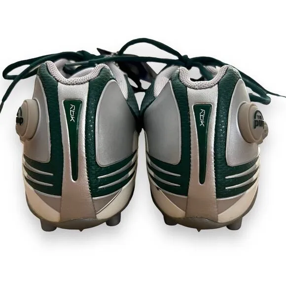Reebok The Pump Mens NFL Equipment White &amp; Green Cleats Size 13